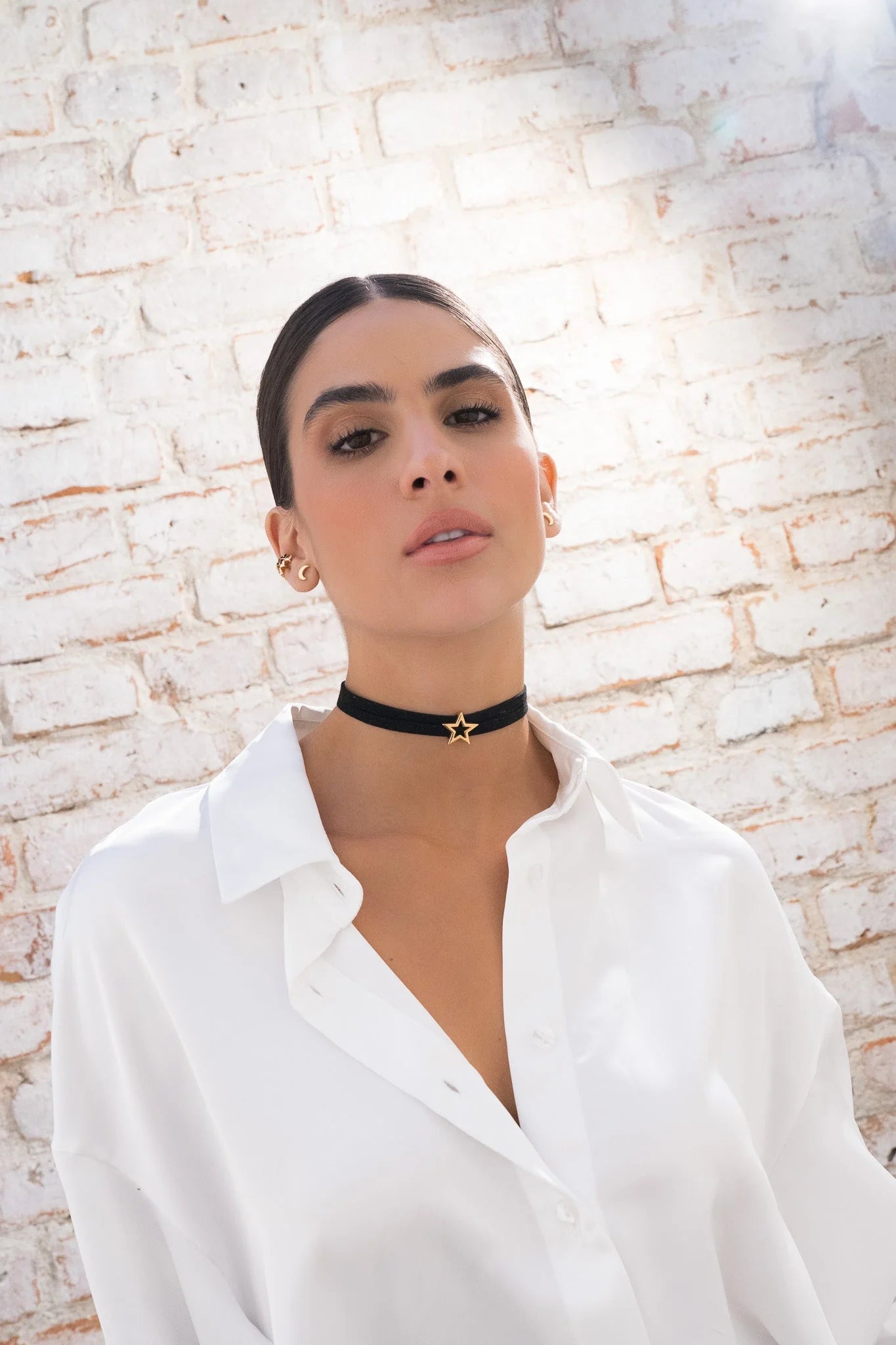 Conjunto de cuero estrella + pendientes