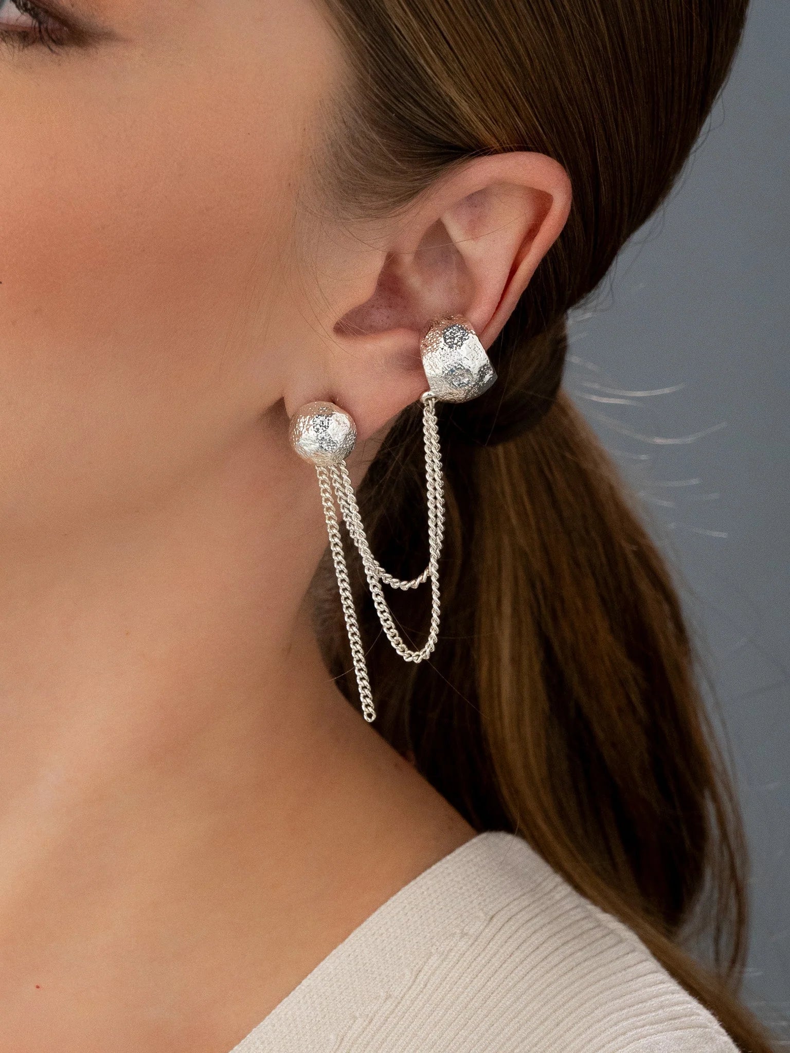 Pendientes solitarios 2 en 1