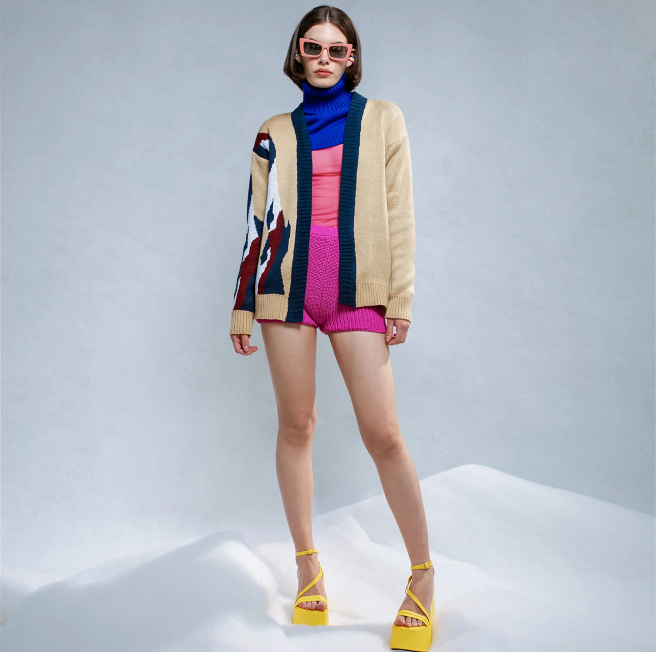 Cárdigan con elementos de la tierra