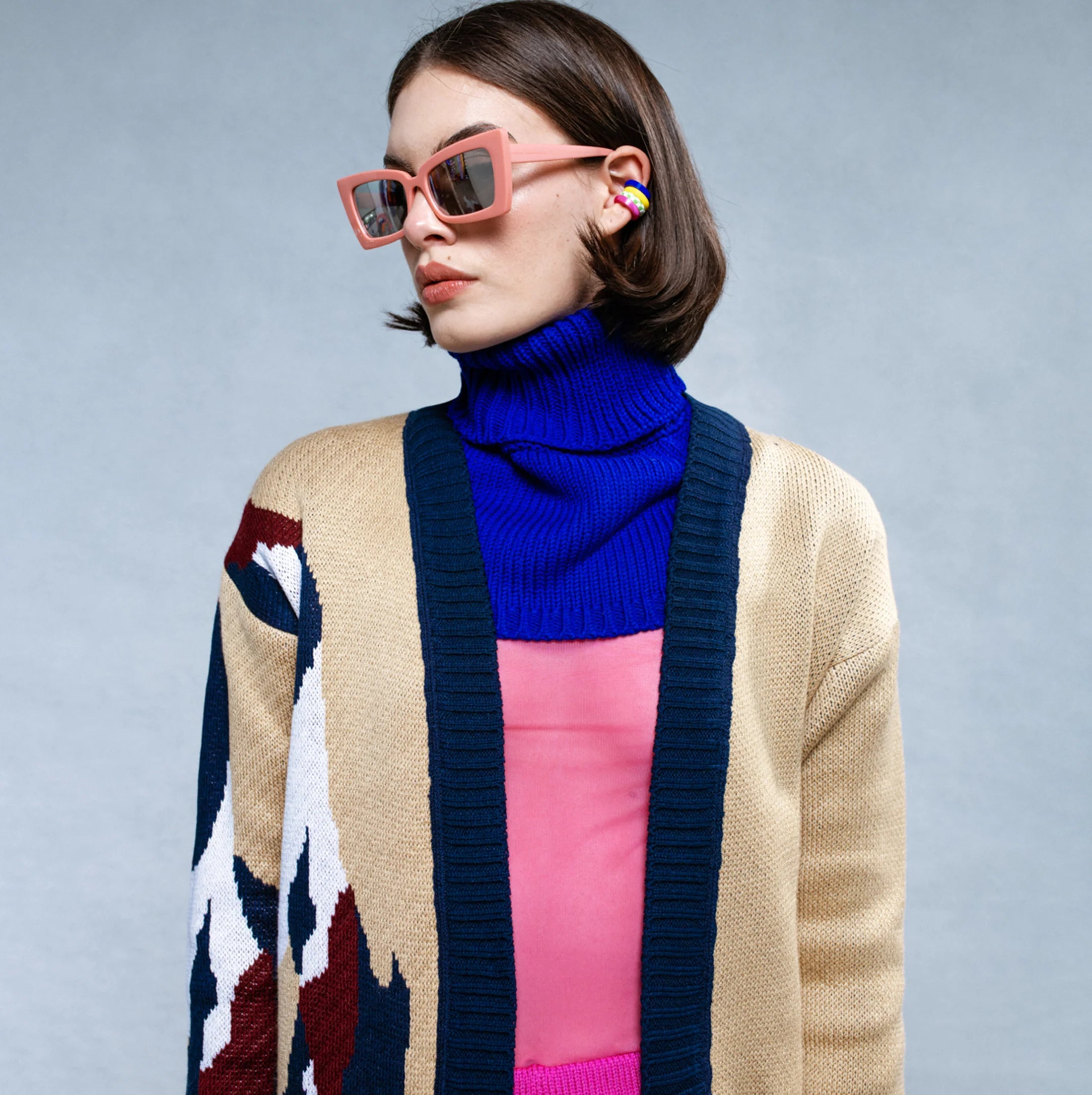 Cárdigan con elementos de la tierra