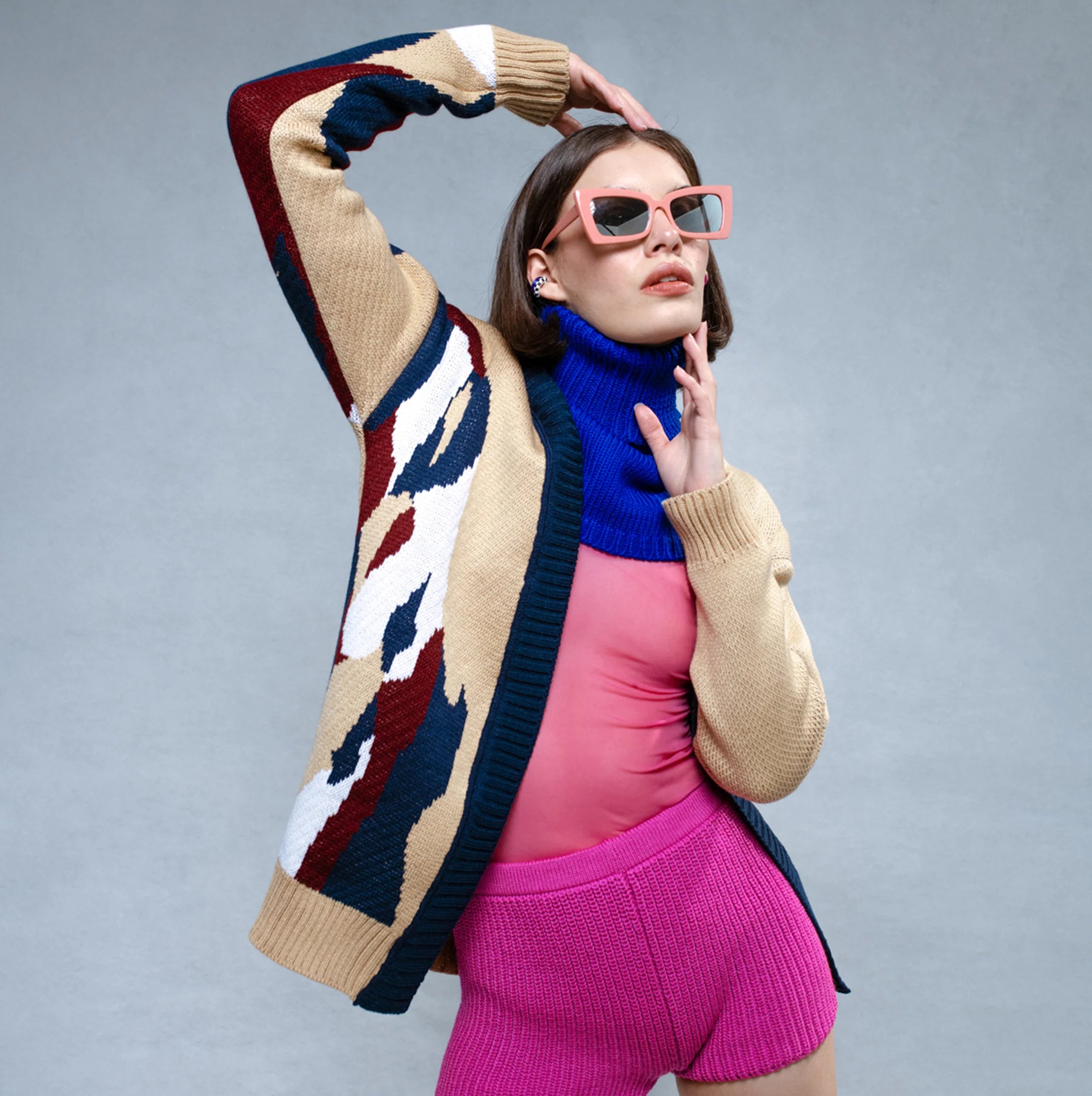 Cárdigan con elementos de la tierra