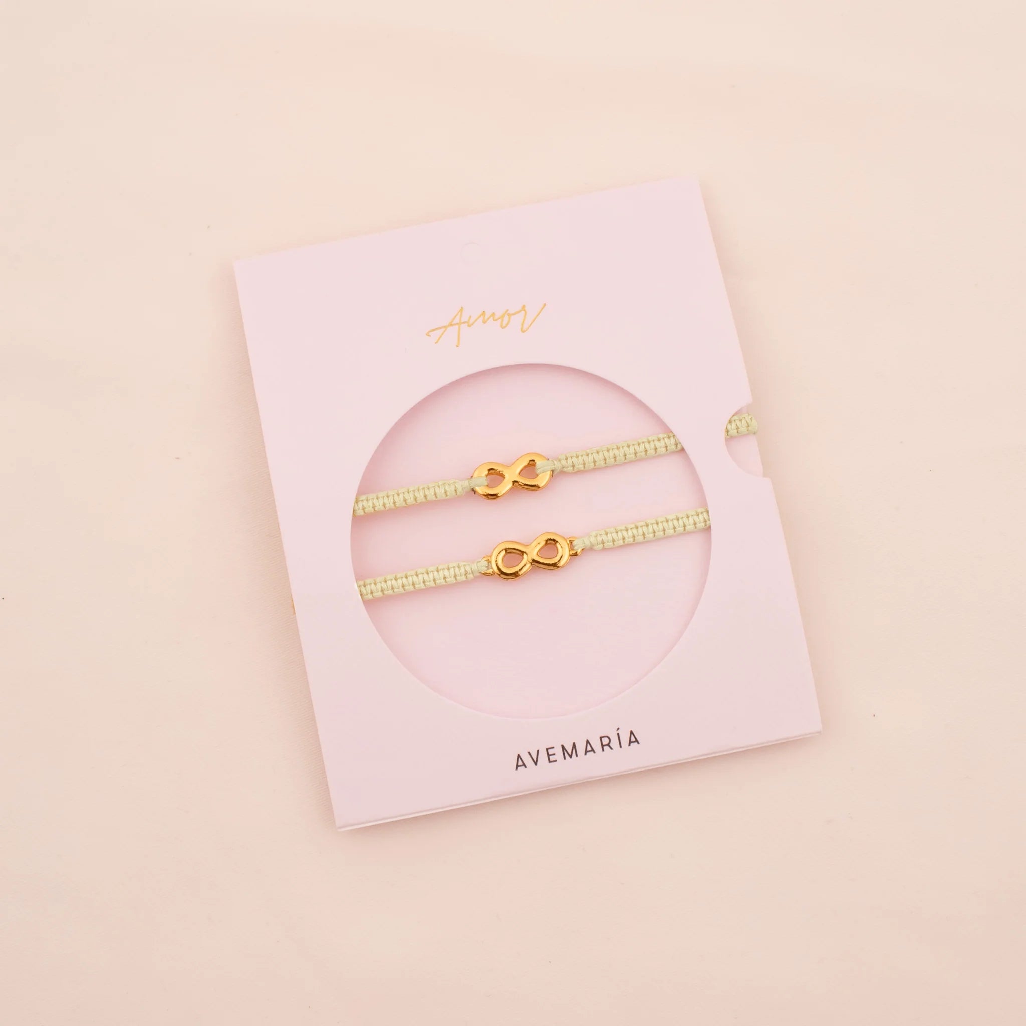 Conjunto de 2 pulseras Infinity + embalaje especial