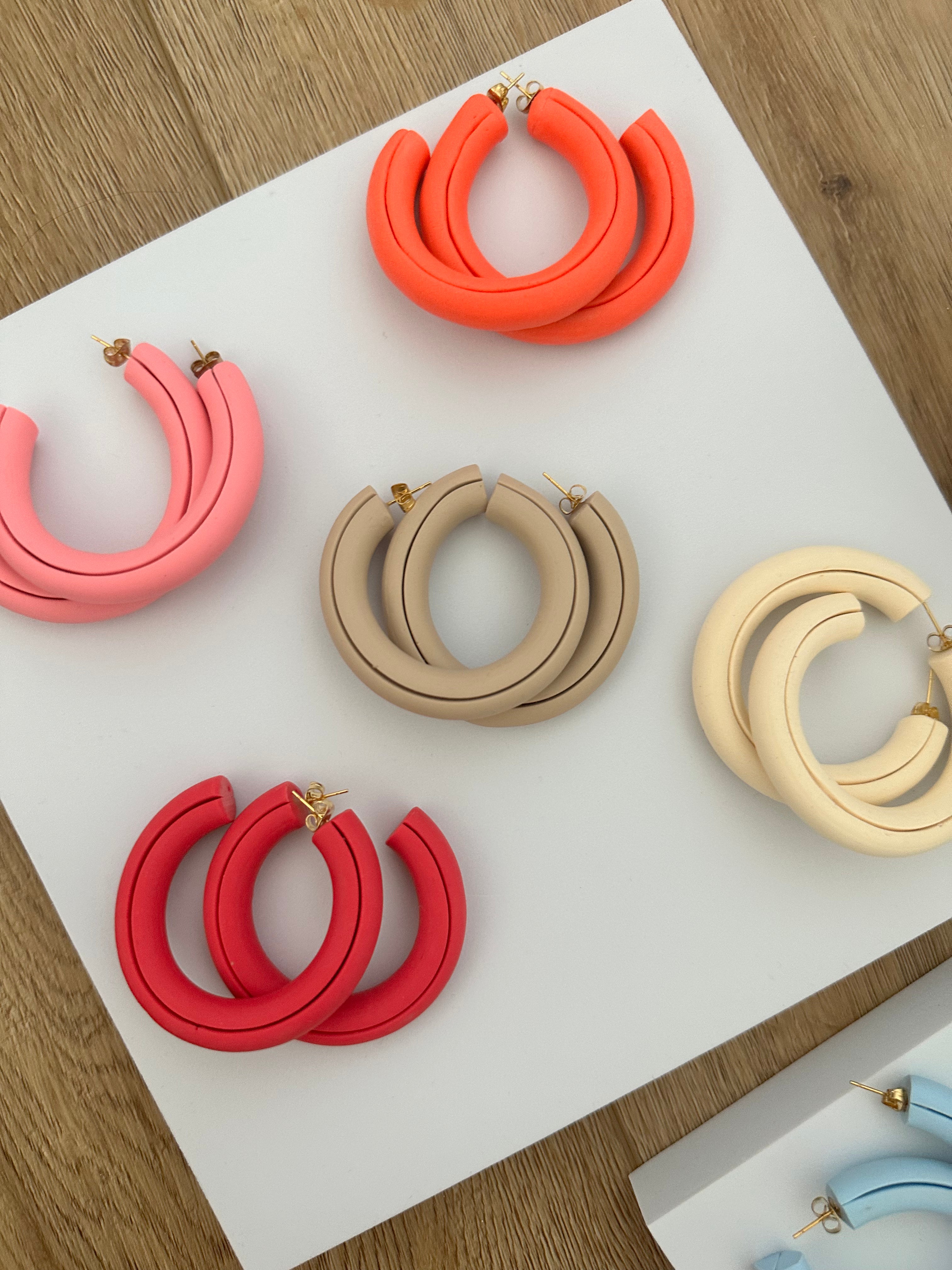 Pendientes maxi dobles colgantes