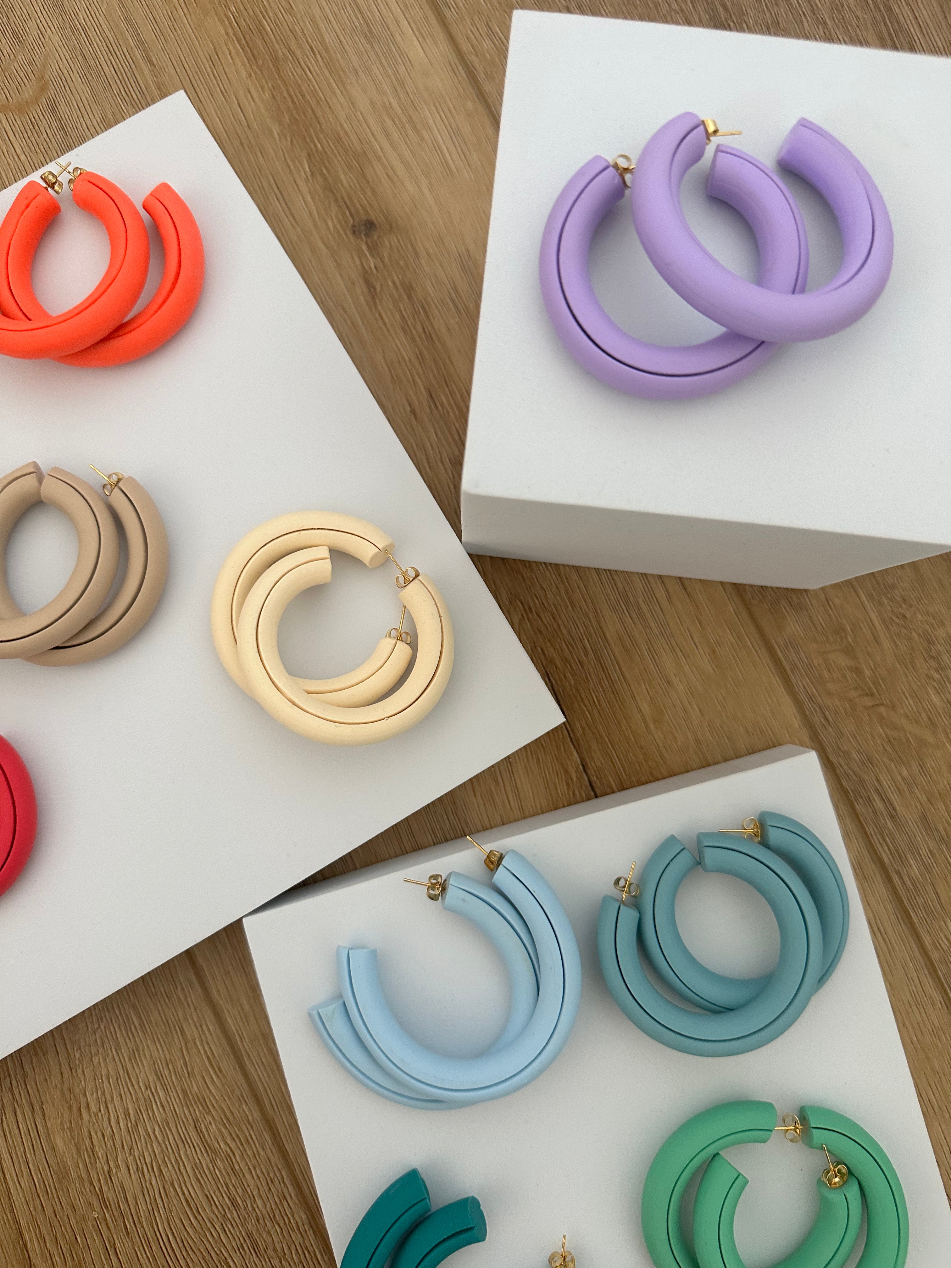 Pendientes maxi dobles colgantes