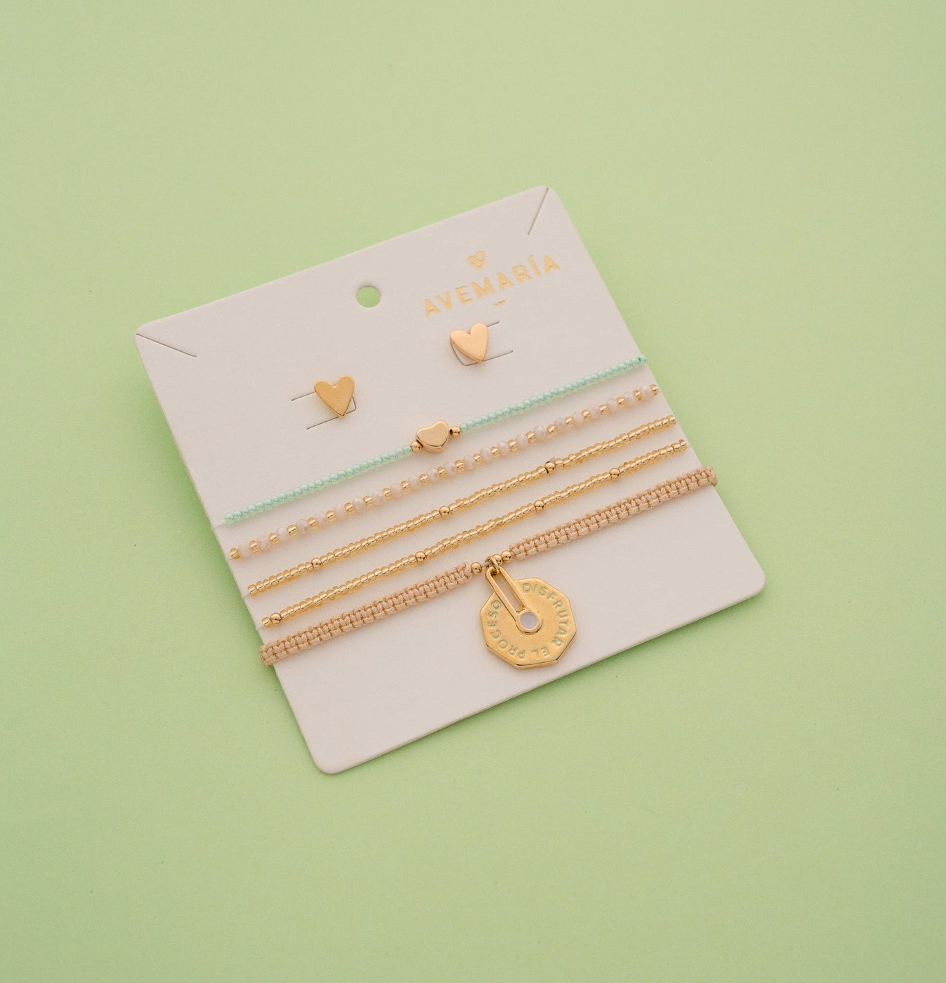 Set of 5 Enjoy the Process Bracelets + Earrings