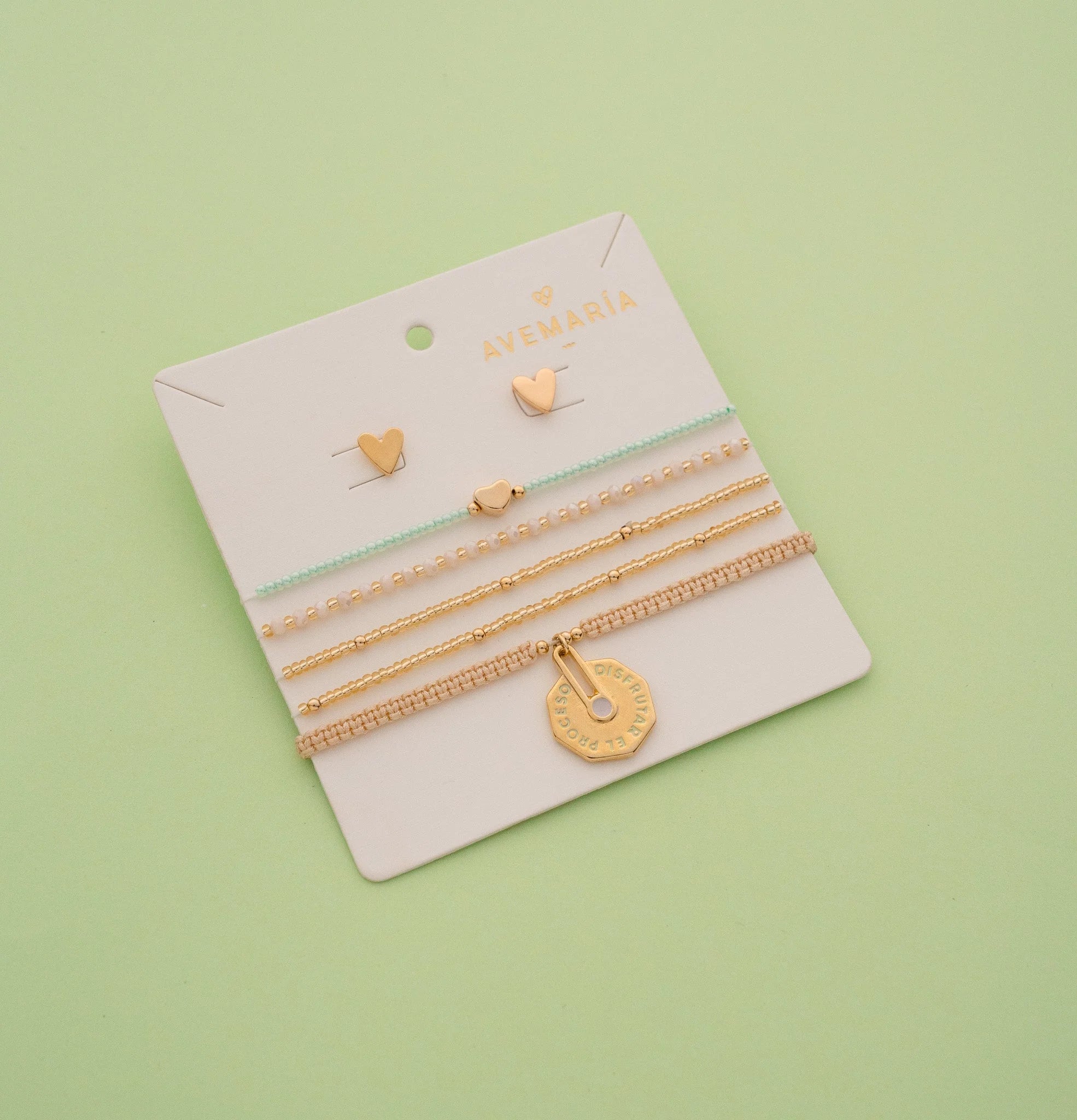 Set of 5 Enjoy the Process Bracelets + Earrings