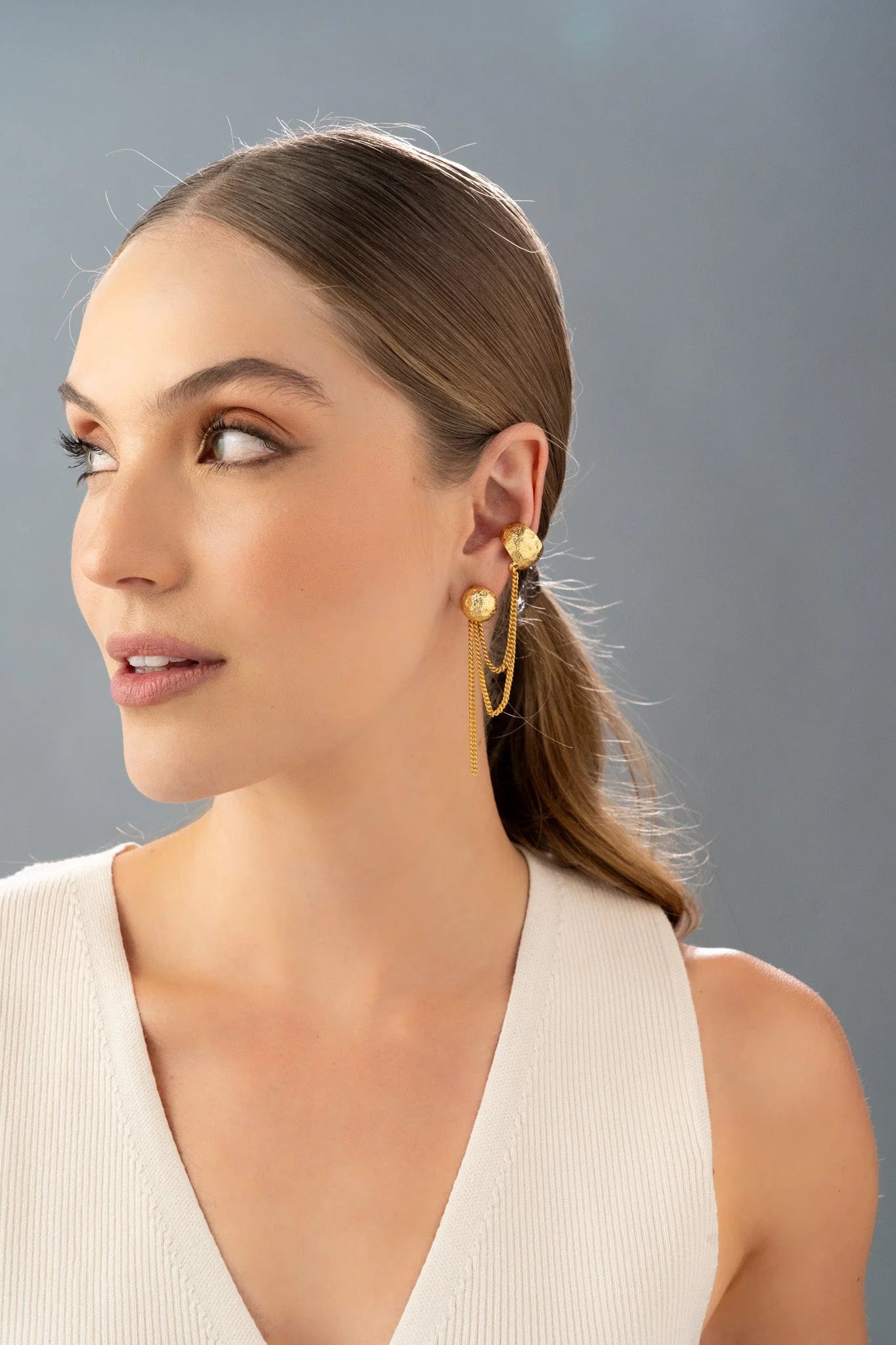 Pendientes solitarios 2 en 1