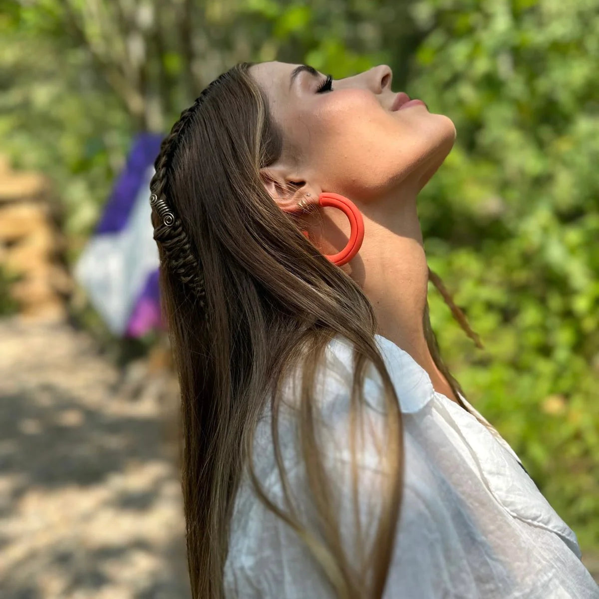 Pendientes maxi dobles colgantes