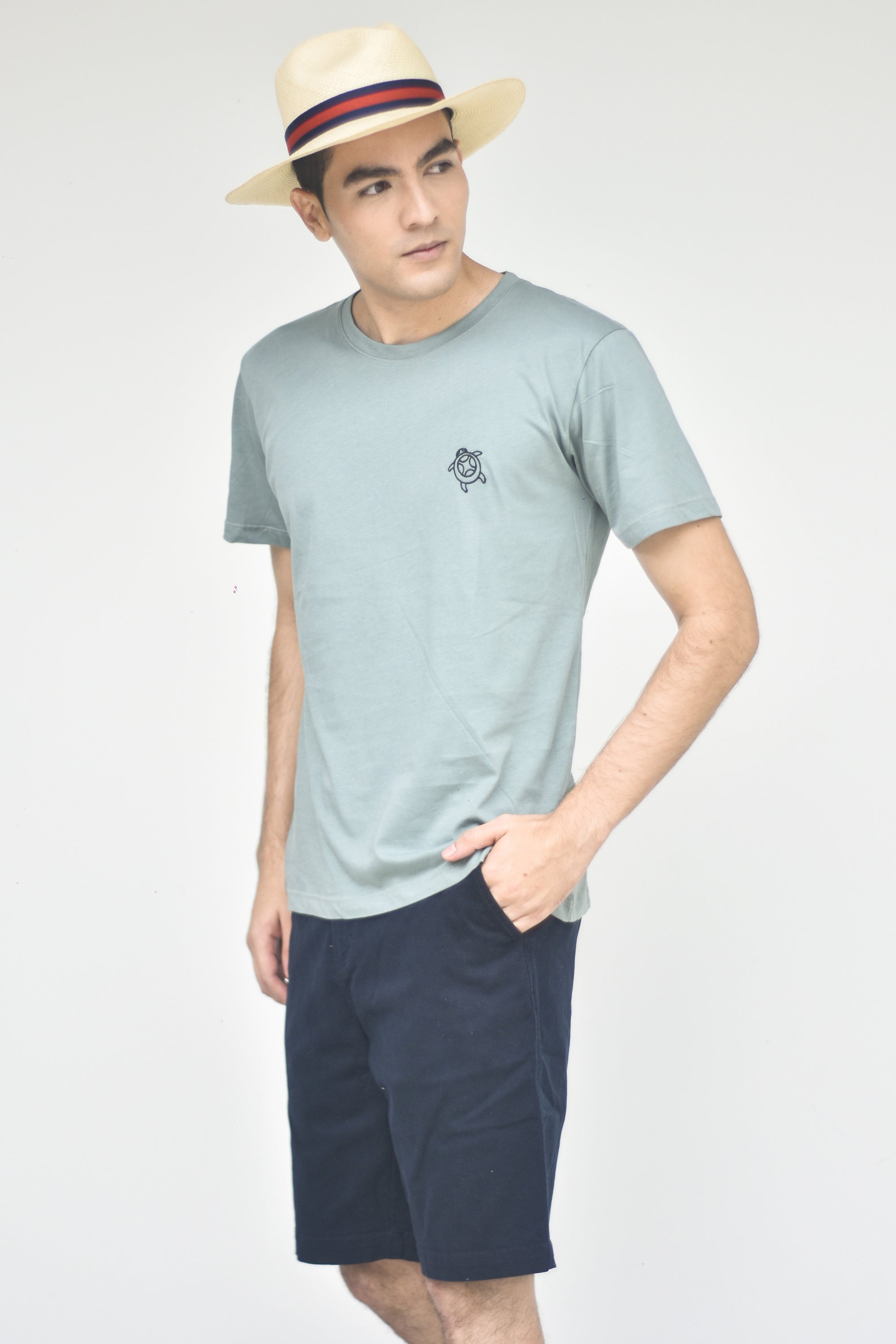 Camiseta básica de algodón - Verde
