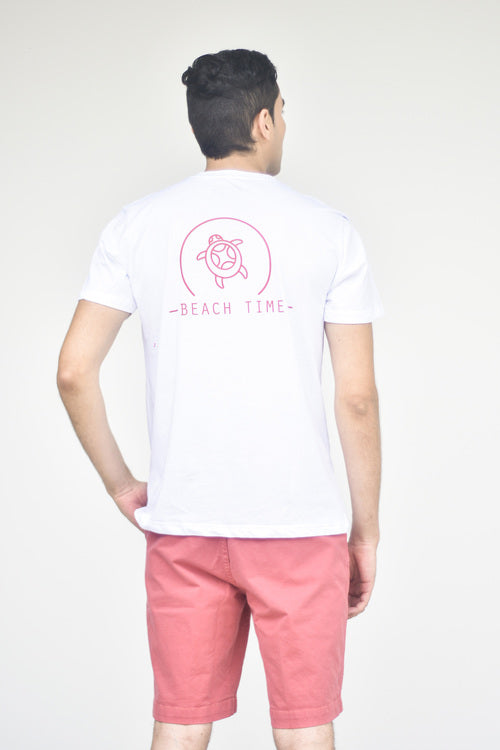 Camiseta básica de algodón - Blanca