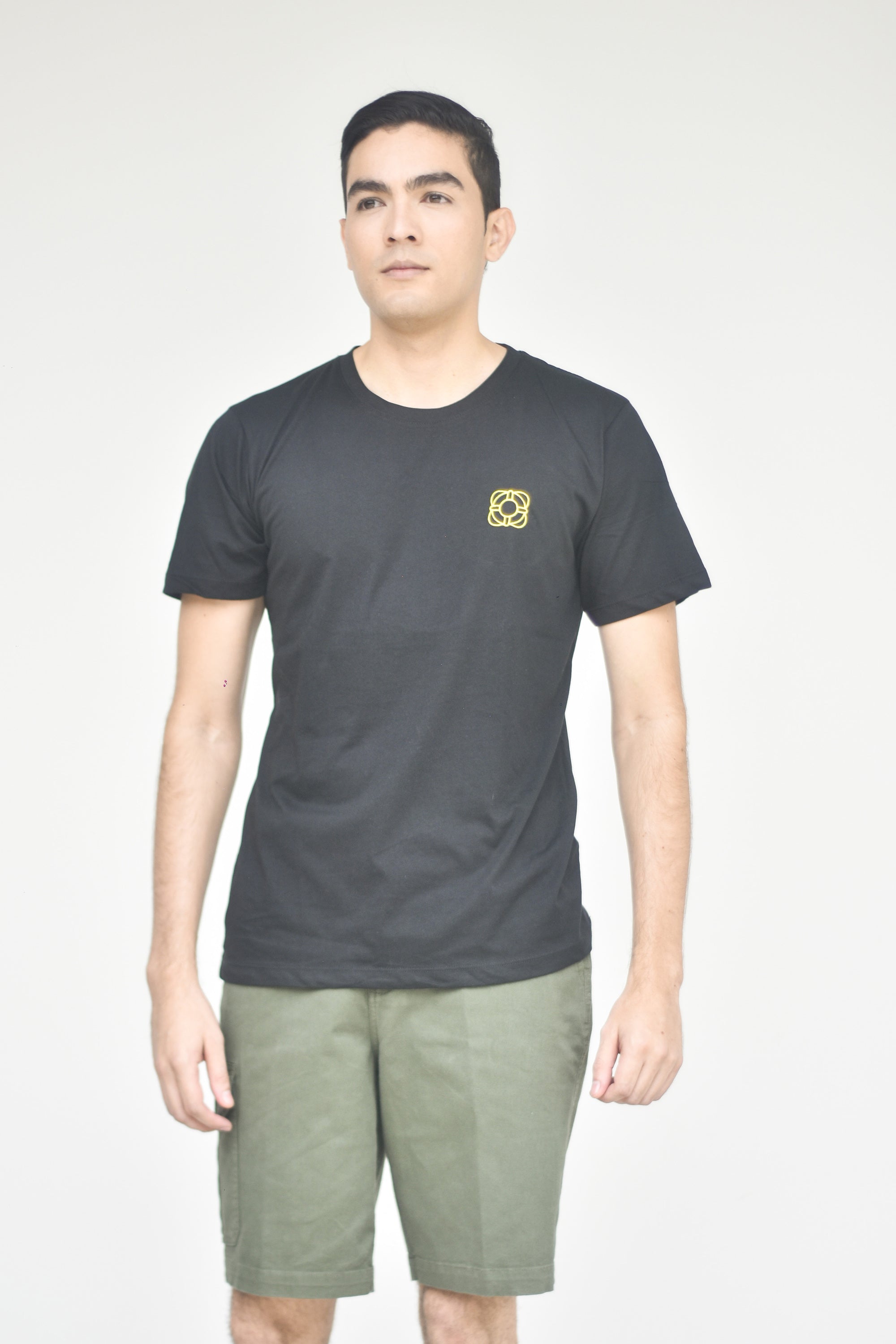 Camiseta básica de algodón - Negra