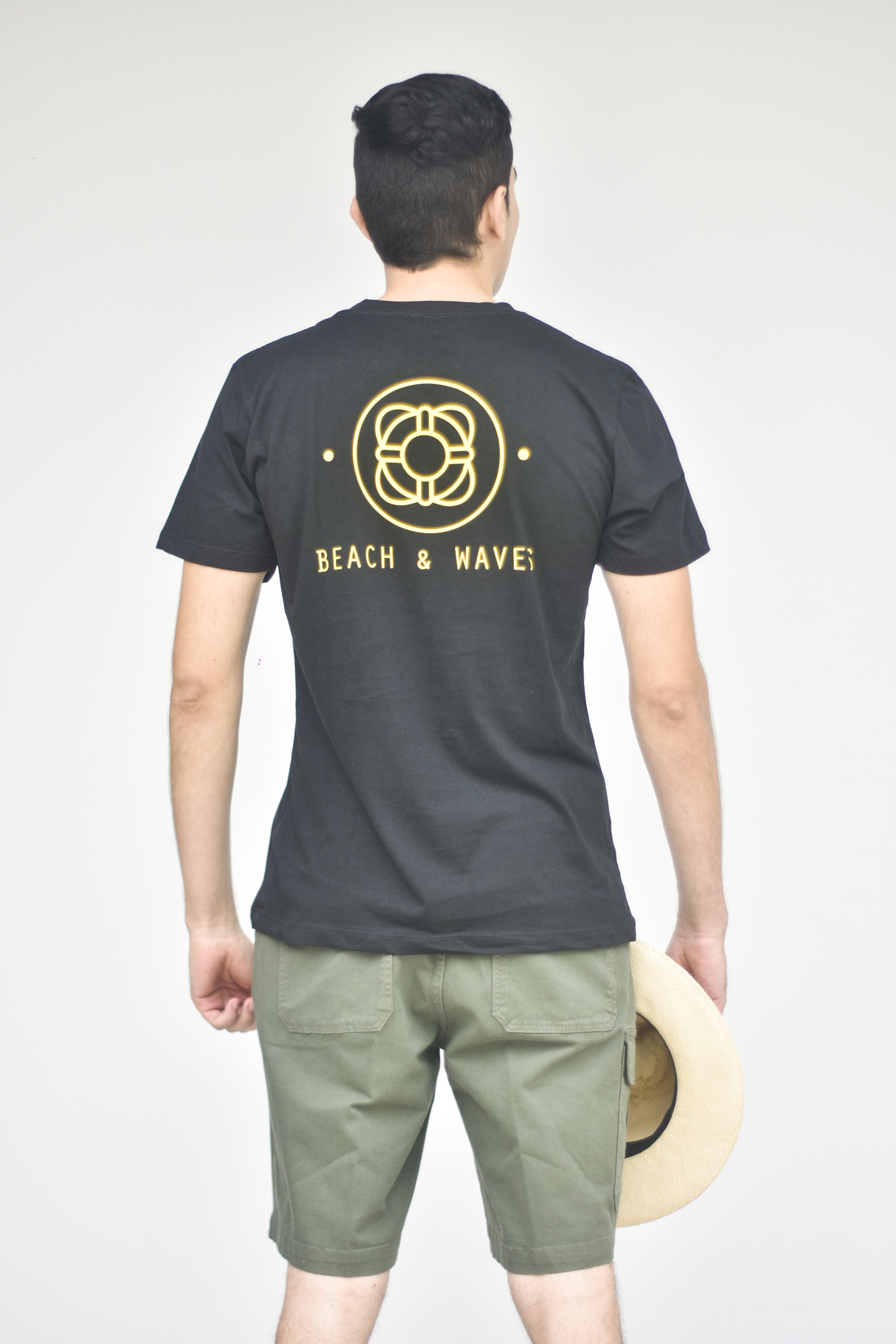 Camiseta básica de algodón - Negra