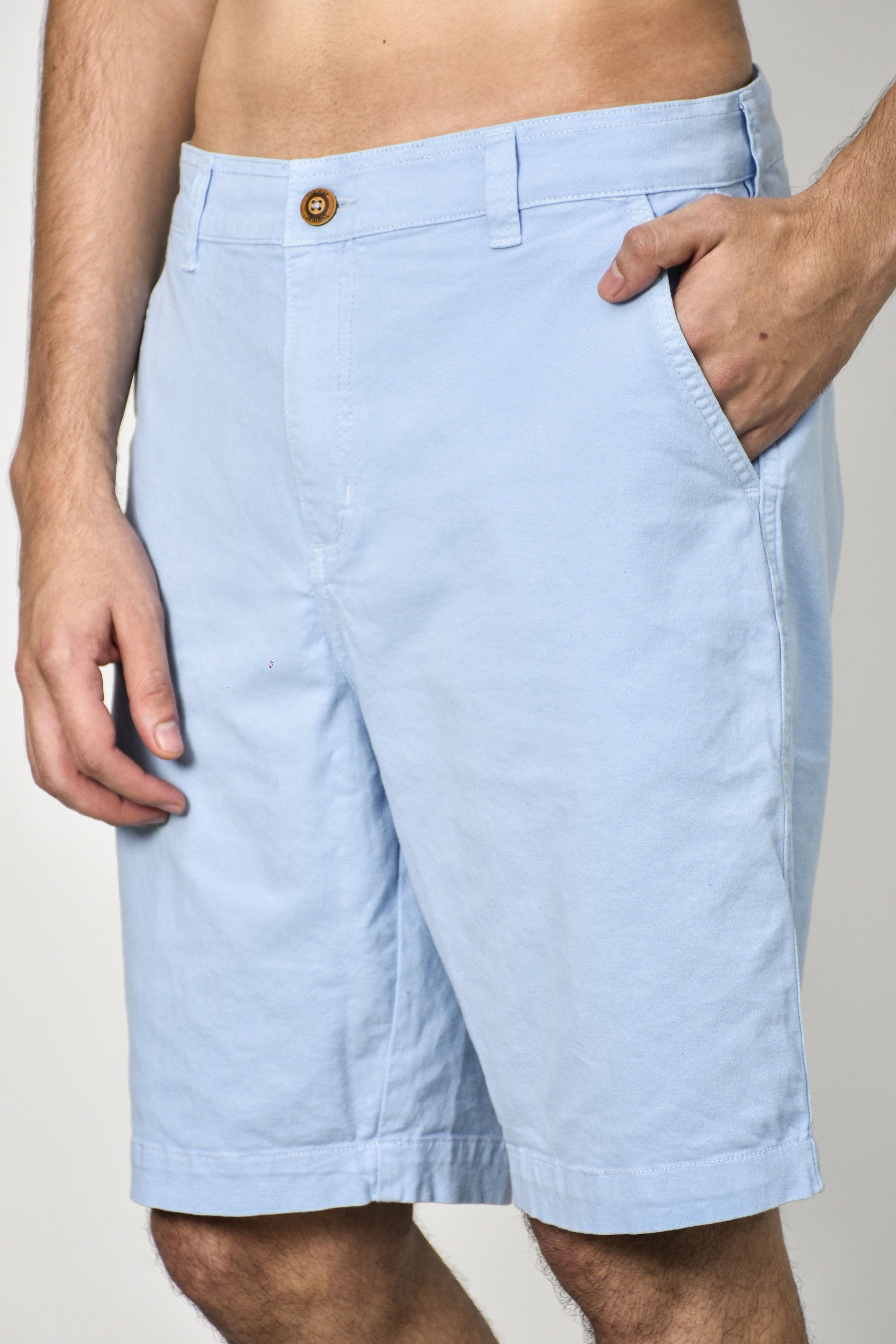 Pantalones cortos chinos - Azul claro