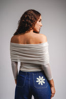 Satin Off-Shoulder Top