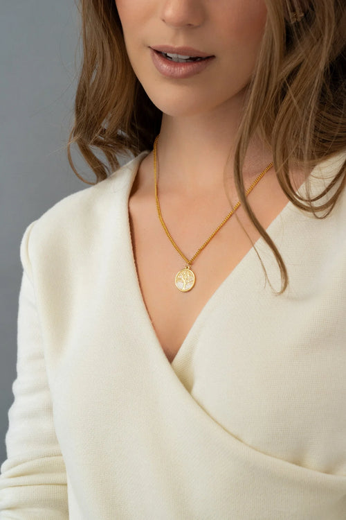Conjunto de collar y pendientes del árbol de la vida