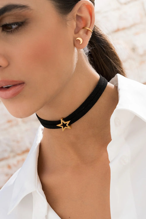 Star Leather Set + Earrings