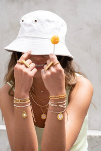 Pearl Charm Bracelet Set + Earrings