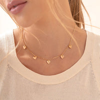 Multi-Heart Chain + Earrings