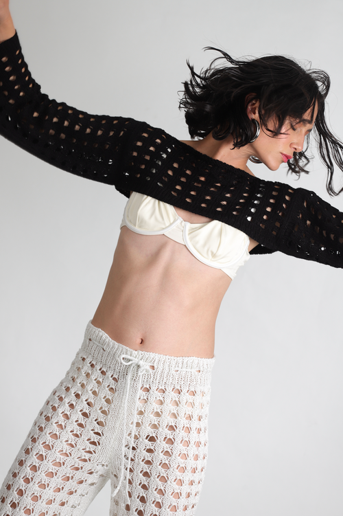 Manguitos mesh not so basic Top