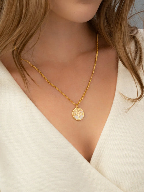 Conjunto de collar y pendientes del árbol de la vida
