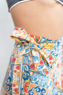 Women Beach Wrap Skirt Lemon print