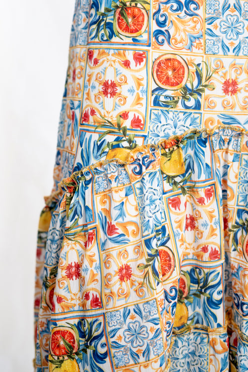 Maxi Dress Lemon print