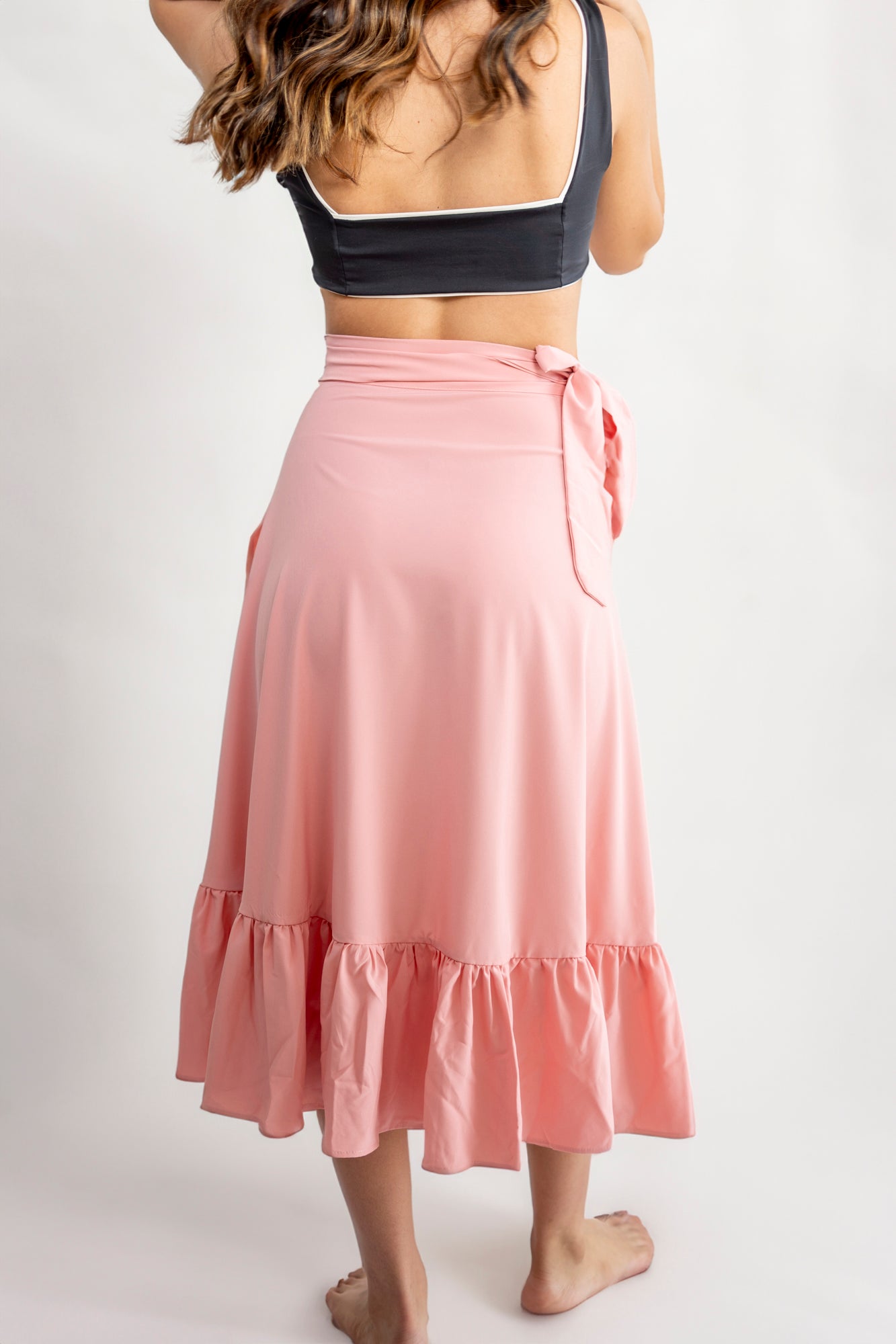 Women beach wrap skirt solid colors