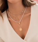 Pearl and Shell Necklace Set + Earrings